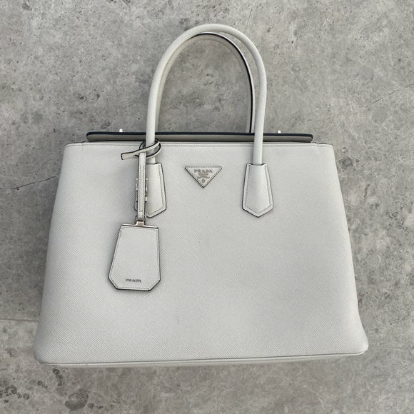 Prada Handbags - Prada Bag - Saffiano Cuir Talco